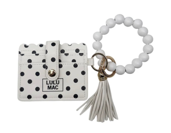 LM-White w/ black beaded wrislet