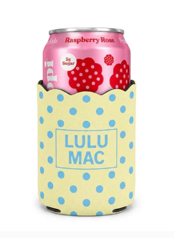 LM-Yellow Pink Polkadot Koozie