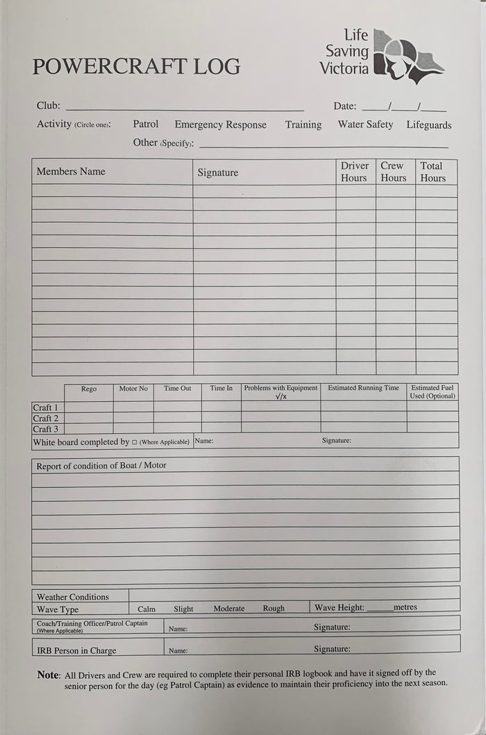 Log Book - Powercraft Log A4