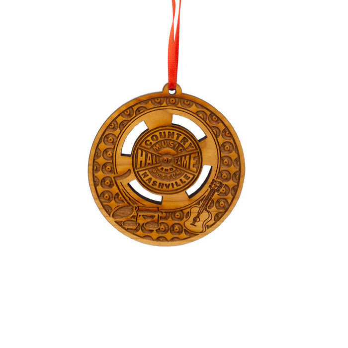 LOGO GLOBE WOOD ORNAMENT