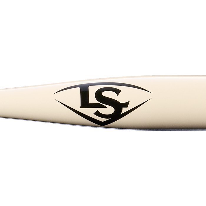 Louisville Slugger Pro Prime Alloy Fungo (-13) 35″ Ivory Training Bat (WBL42020102235) displayed on a white background, featuring the signature black LS logo inside a stylized diamond near the barrel—an ideal training bat for coaches and players.
