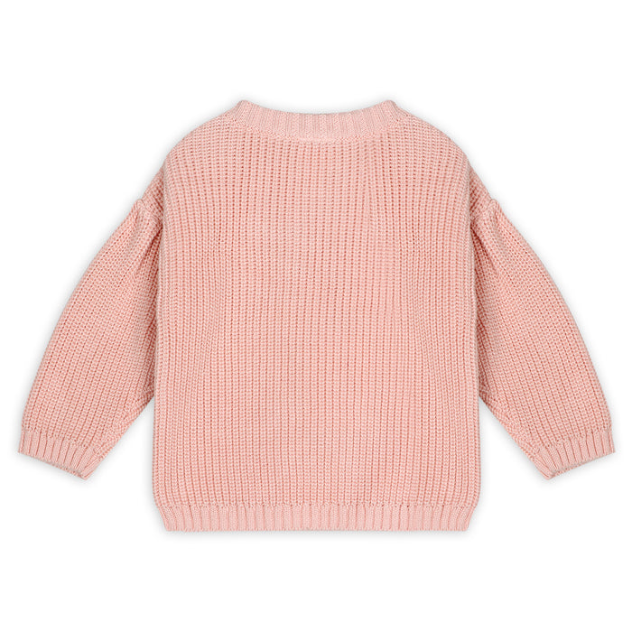 LOVE Embroidered Sweater Knit Baby Pullover (Organic Cotton)