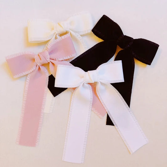 Lovely Edges Bow Hair Clip w/ Tails