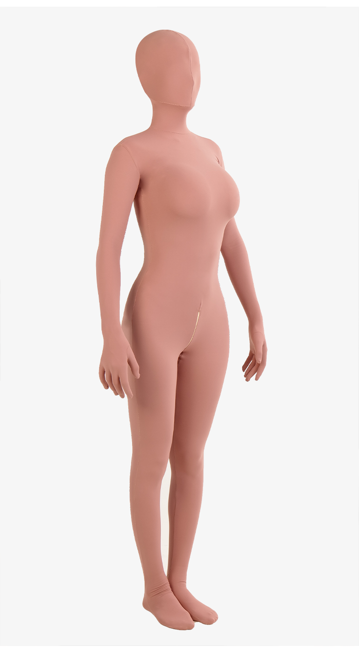 LULU2 premium hadaitai for kigurumi skin tone, soft silicone mask accessory by Inthemask by Moli's, displayed on a white background.