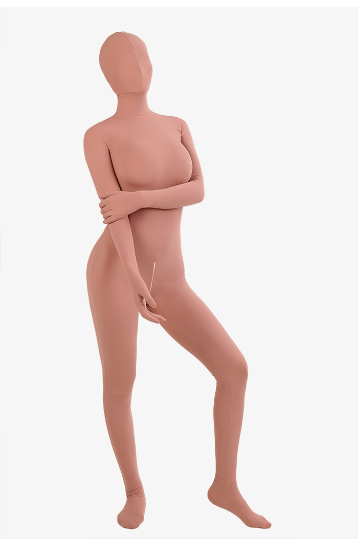 LULU2 Premium Hadatai for Kigurumi skin tone by Inthemask, showing a soft, natural skin-colored mask material.