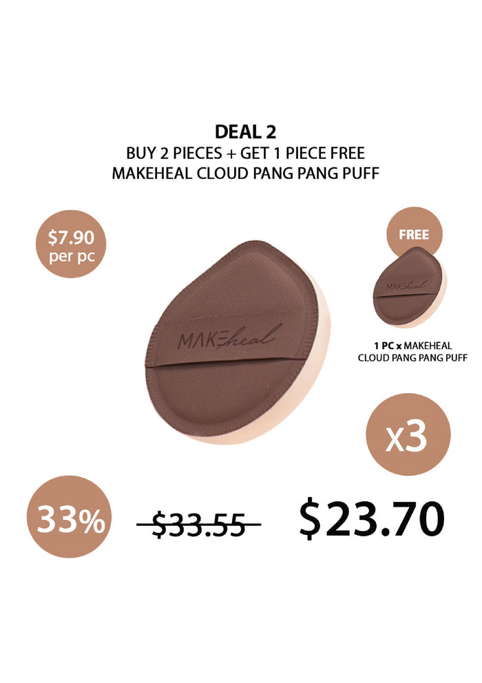 [MAKEHEAL] Cloud Pang Pang Puff 1pc (Length = 65mm + Thickness = 20T)