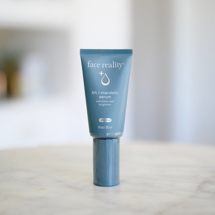Face Reality 5% mandelic serum on display at Clover Skin Bar