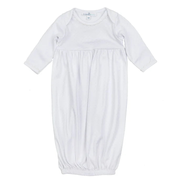 MB Little Love Gathered Gown-White