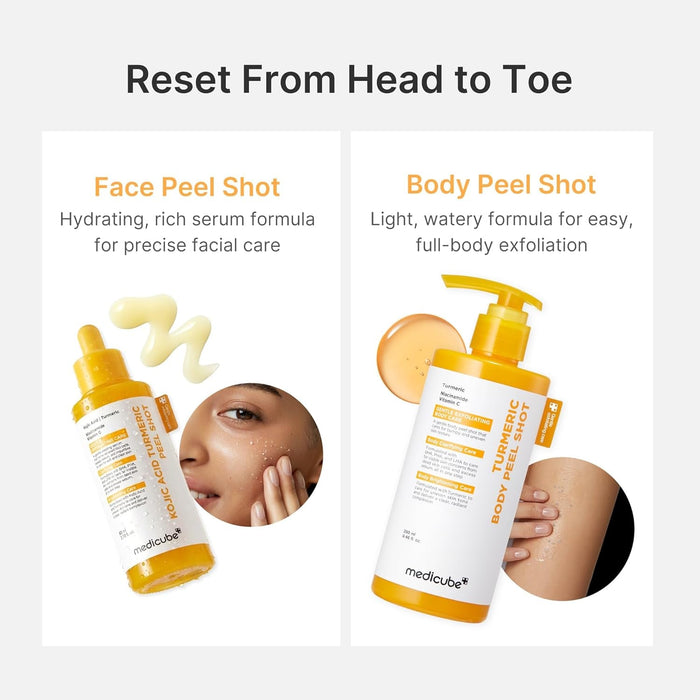 Medicube Kojic Acid Turmeric Peel Shot 80ml مقشر الجسم بالكركم وحمض الكوجيك من ميديكوب - Princess Cosmetics Qatar