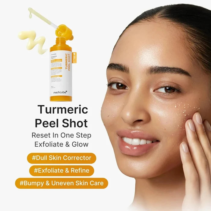 Medicube Kojic Acid Turmeric Peel Shot 80ml مقشر الجسم بالكركم وحمض الكوجيك من ميديكوب - Princess Cosmetics Qatar