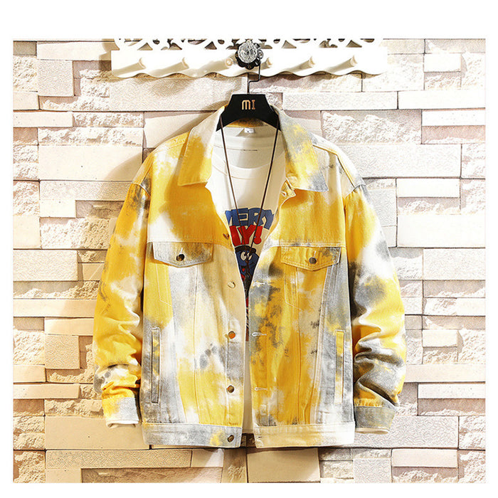 Men's Camouflage Denim Jacket - Military Style Casual Jacket