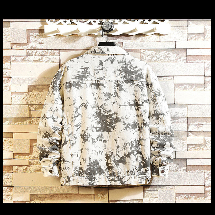 Men's Camouflage Denim Jacket - Military Style Casual Jacket