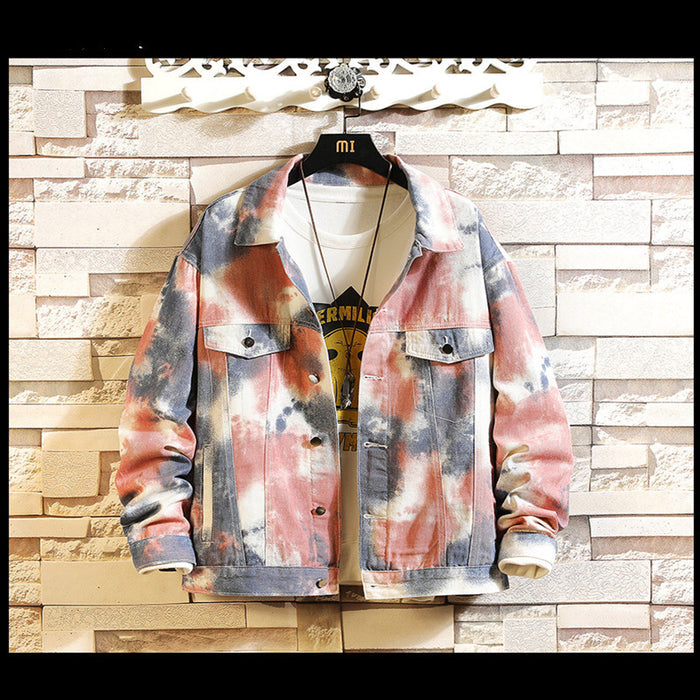 Men's Camouflage Denim Jacket - Military Style Casual Jacket