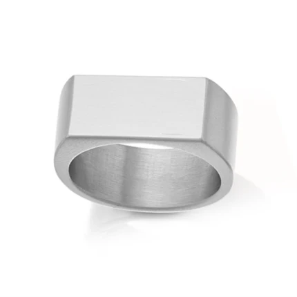 Men’s Satin Finish 316L Stainless Steel Dress Ring (8mm)