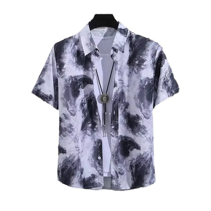 Men's Summer Beach Quick-dry 2-Piece Set — Floral Shirt & Shorts