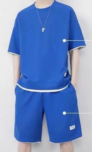 Men's Summer Short-sleeve T-shirt & Shorts Set — Casual Exercise Outfit