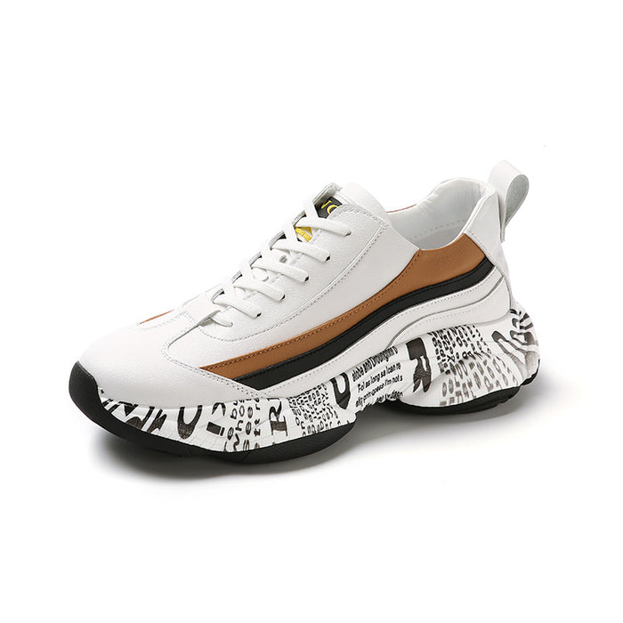 Men's Thick Sole Casual Inner Heightening Breathable Sneakers