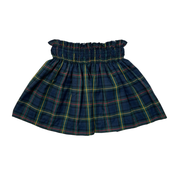 Mi Lucero Navy Plaid Skirt