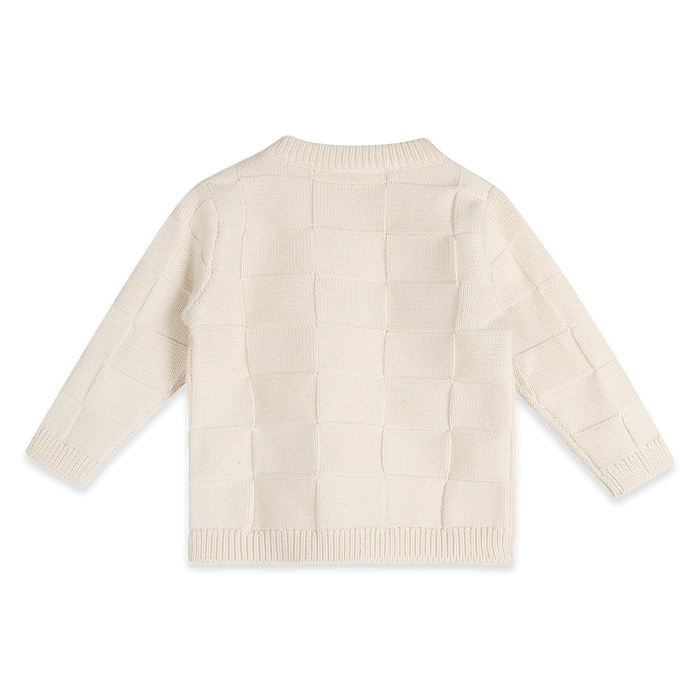 Organic Cotton Miles Nautical Embroidered Baby Pullover, Back