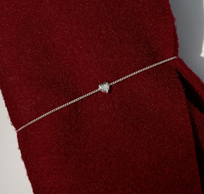 Mini Heart 'Love Puff' Bracelet - Silver
