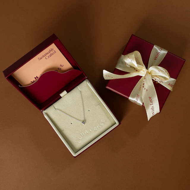 mini heart in Luna jewelry packaging