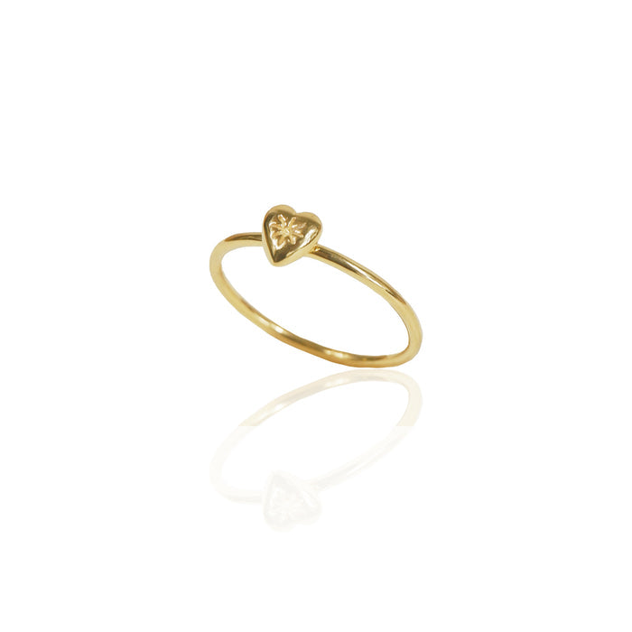 Mini Love Puff Ring in Recycled sterling Silver