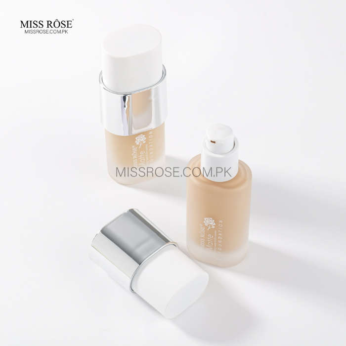 Miss Rose foundation color match swatches for fair, medium, and dark skin