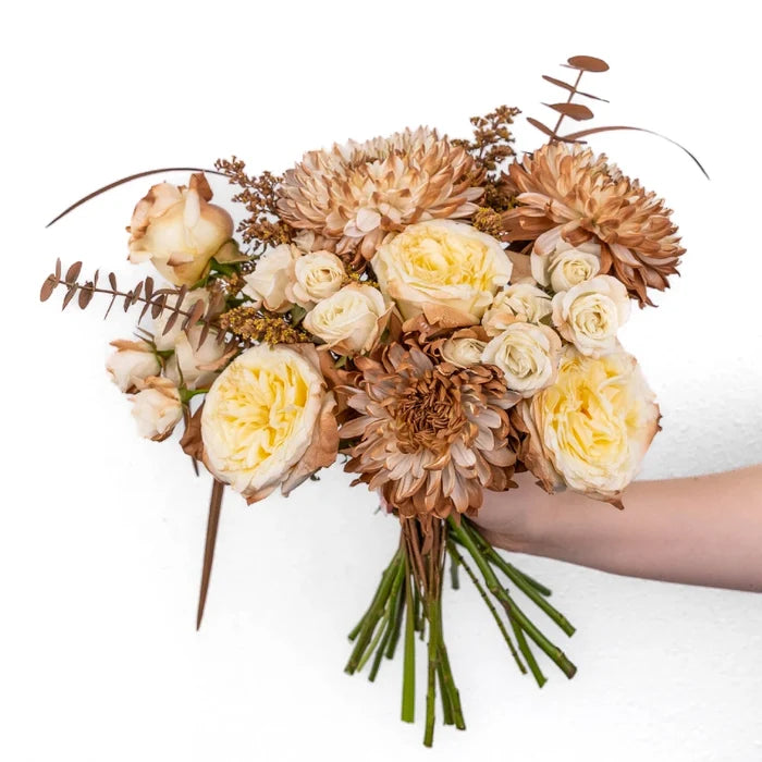 Mocha Mousse Flower Bouquet Hand - Image