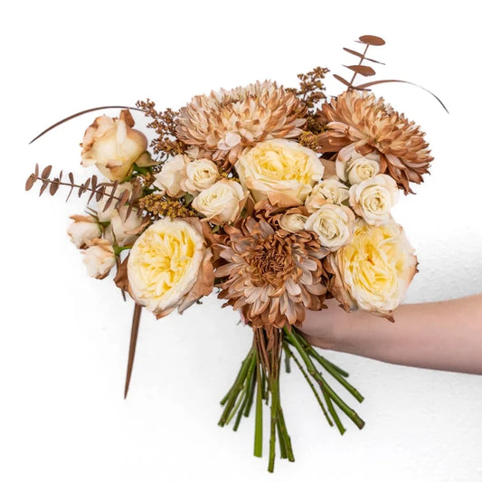 Mocha Mousse Flower Bouquet Hand - Image