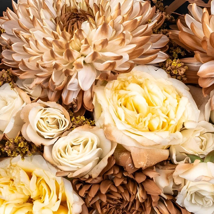 Mocha Mousse Flower Bouquet Close Up - Image