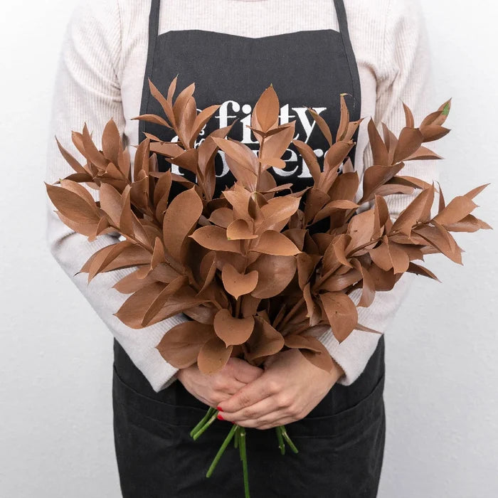 Mocha Mousse Ruscus Greenery Apron - Image