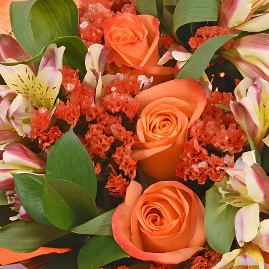 Monochromatic Orange Bouquetta Centerpieces