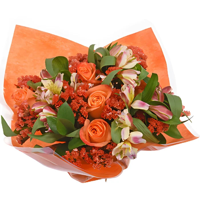 Monochromatic Orange Bouquetta Centerpieces