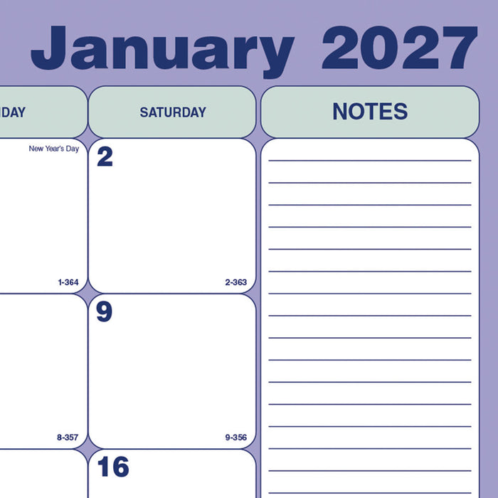 Monthly Desk Pad Calendar, 2027 C181731-27 Blueline