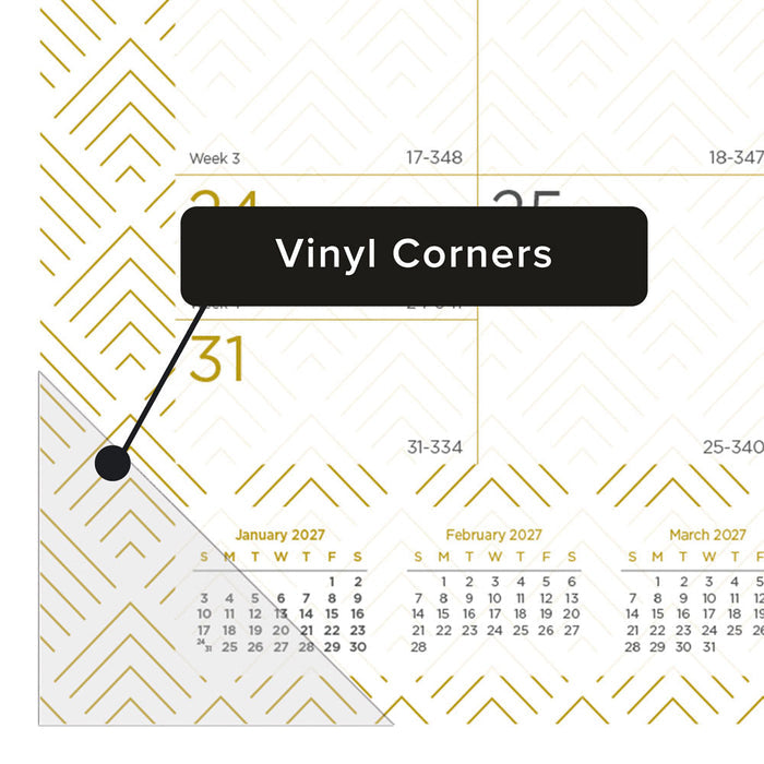 Monthly Desk Pad Calendar, Classic Gold, 2027 C199003-27 Blueline