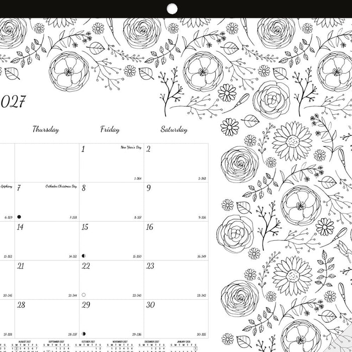 Monthly Desk Pad Calendar, DoodlePlan™, 2027 C2917001-27 Blueline