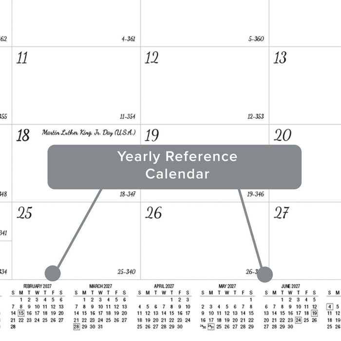 Monthly Desk Pad Calendar, DoodlePlan™, 2027 C2917001-27 Blueline