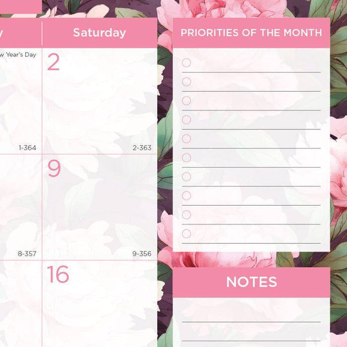 Monthly Desk Pad Calendar, Pink, 2027 C193105-27 Blueline