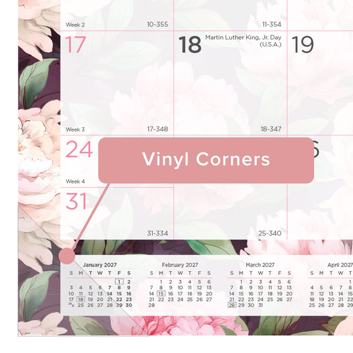 Monthly Desk Pad Calendar, Pink, 2027 C193105-27 Blueline