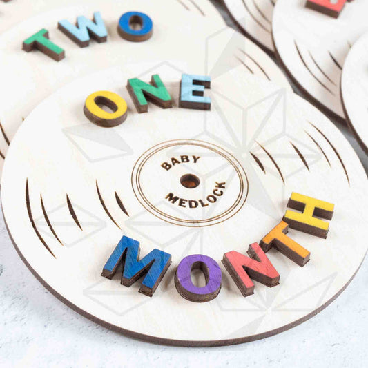 Monthly Milestone Markers - Rainbow Vinyl Records - LeeMo Designs