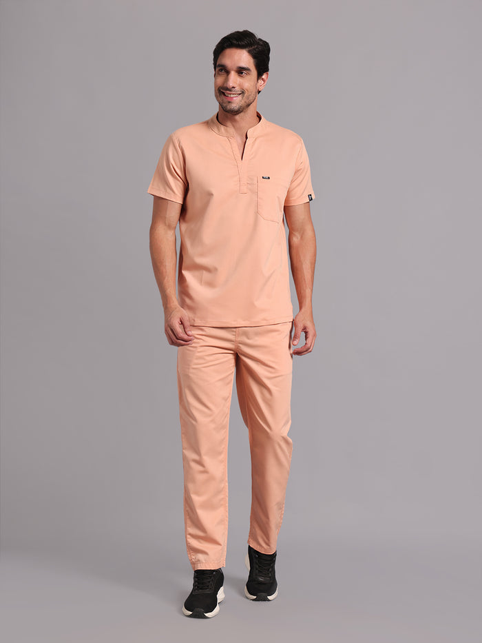 Move Lite Men Coral Mist (Mandarin Neck) Scrub Set