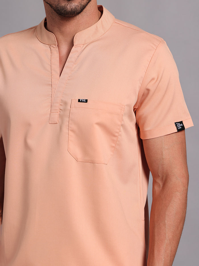 Move Lite Men Coral Mist (Mandarin Neck) Scrub Set