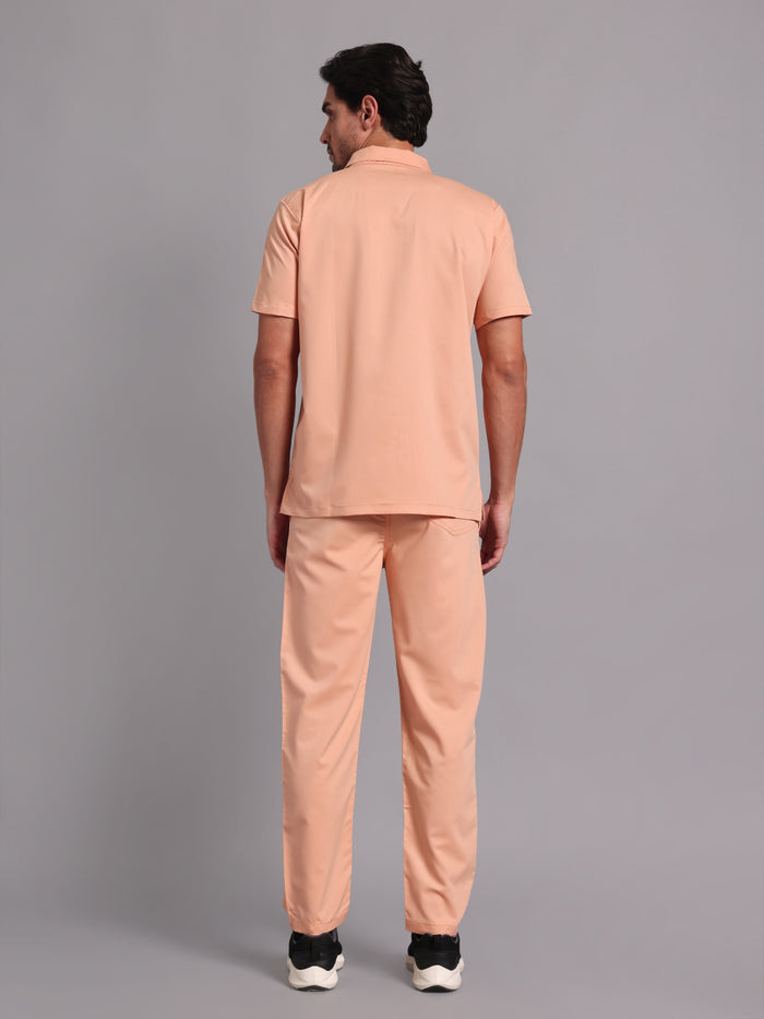 Move Lite Men Coral Mist (Polo Neck) Scrub Set