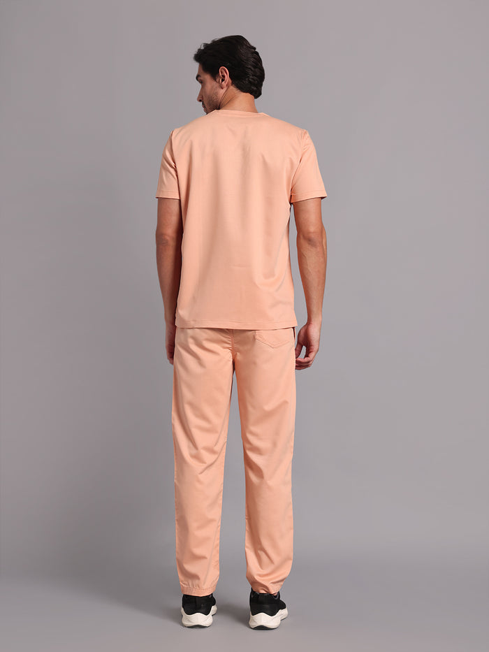 Move Lite Men Coral Mist (V Neck) Scrub Set