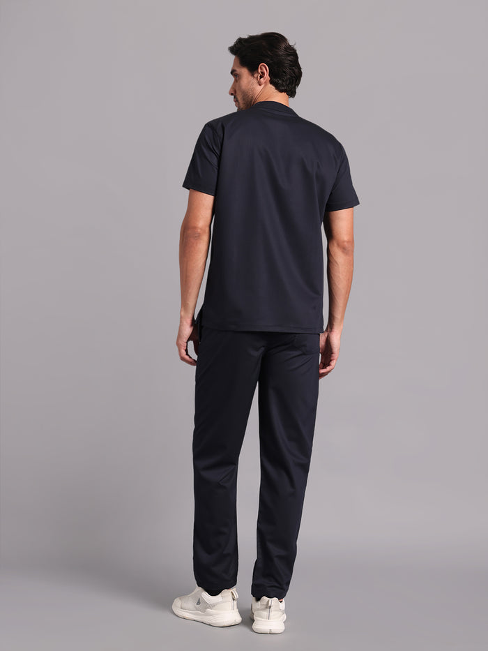 Move Lite Men Ink blue (Mandarin Neck) Scrub Set