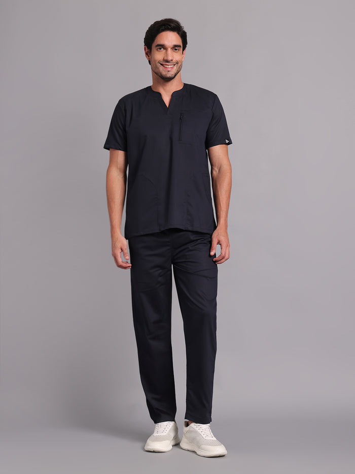Move Lite Men Ink blue (Neo Notch Neck) Scrub Set