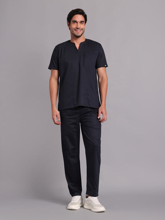 Move Lite Men Ink blue (Neo Notch Neck) Scrub Set
