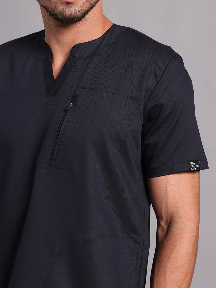 Move Lite Men Ink blue (Neo Notch Neck) Scrub Set