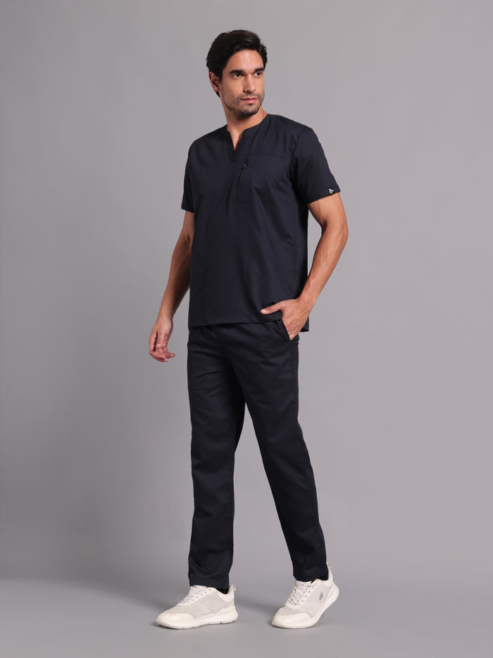 Move Lite Men Ink blue (Neo Notch Neck) Scrub Set