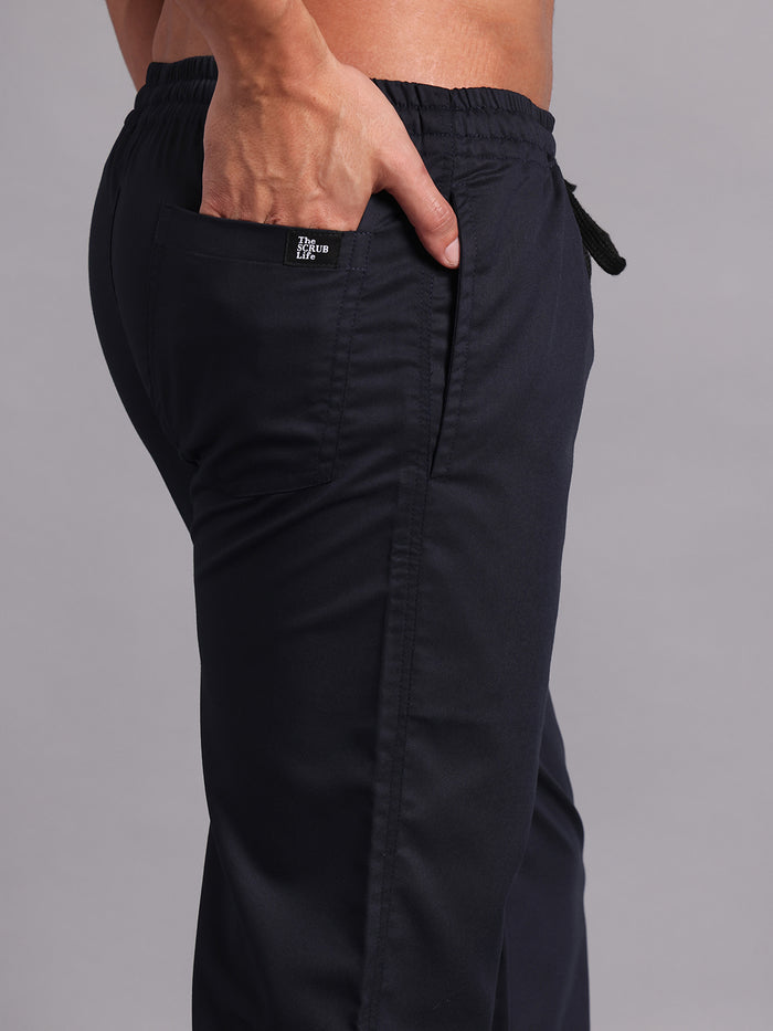 Move Lite Men Ink Blue (Polo Neck) Scrub Set